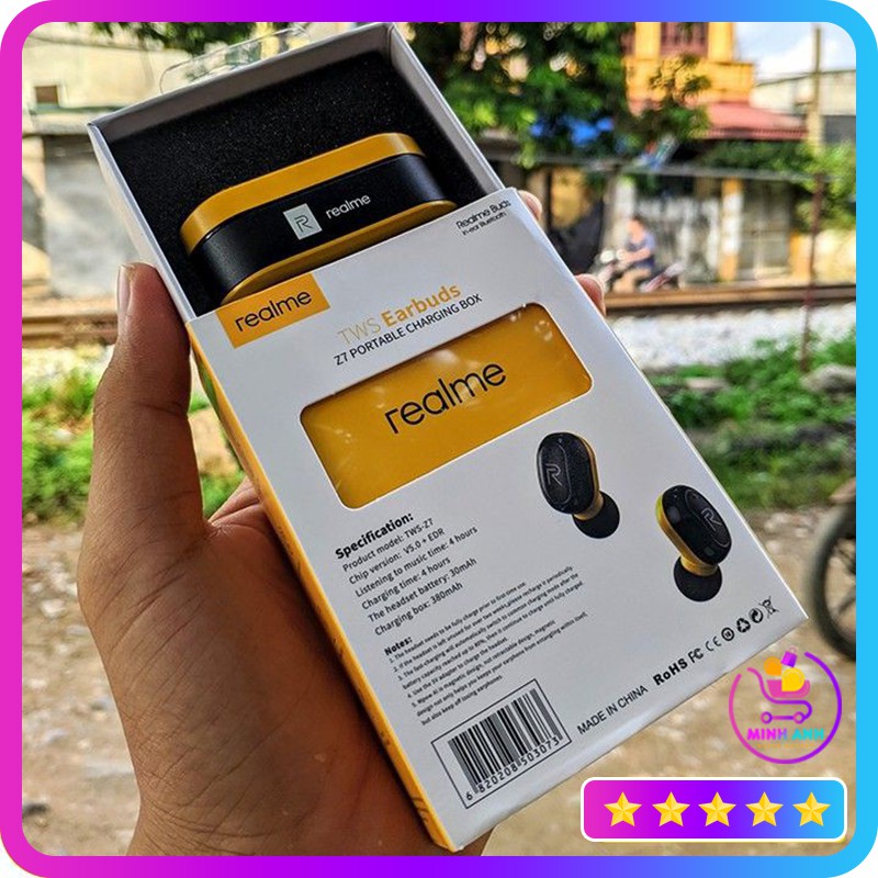 [ Shop Trong Vùng Không Có Dịch ]  Tai Nghe Cao Cấp Bluetooth Realme, Tai Nghe Không Dây, Cảm Ứng 1 Chạm