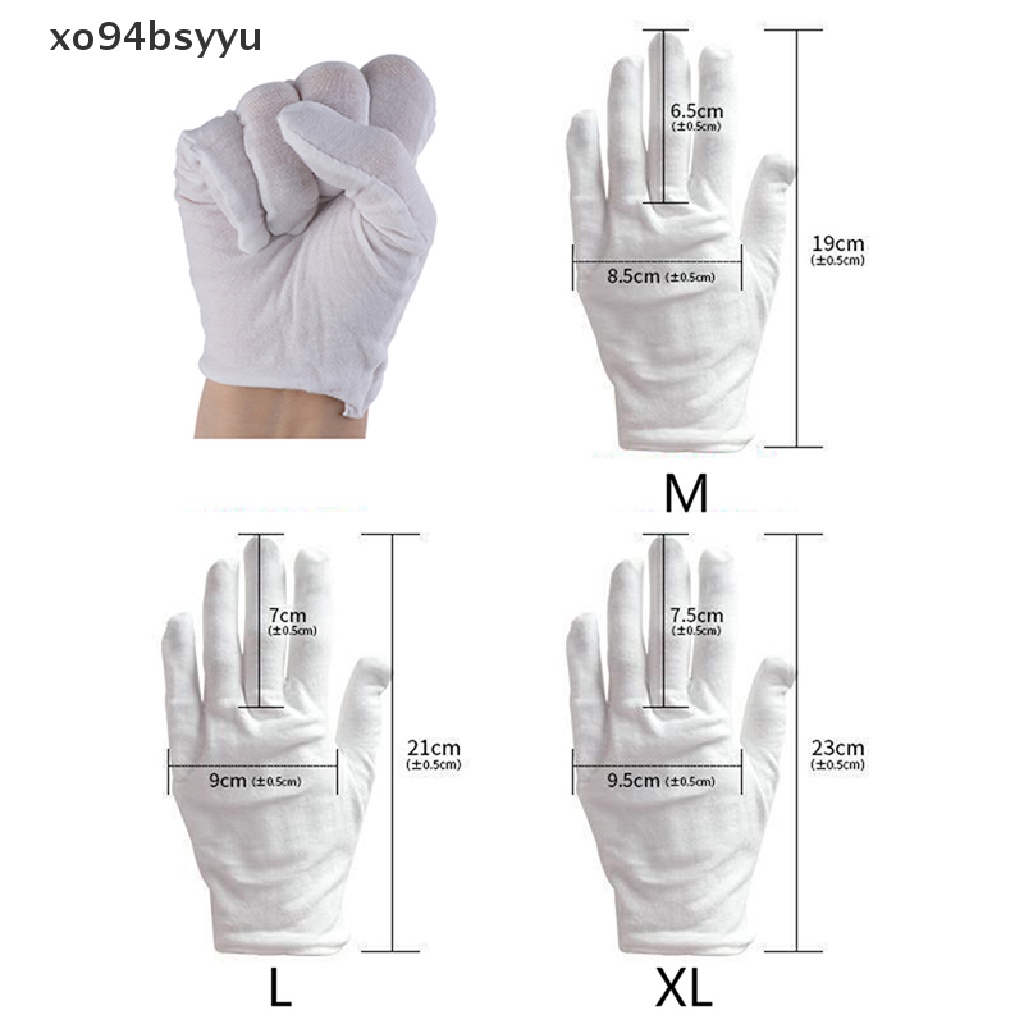 Đôi găng tay cotton màu trắng dành cho spa kiểm tra thoa kem