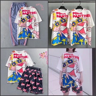 Set áo báo hồng 3D + quần short báo hồng Unisex
