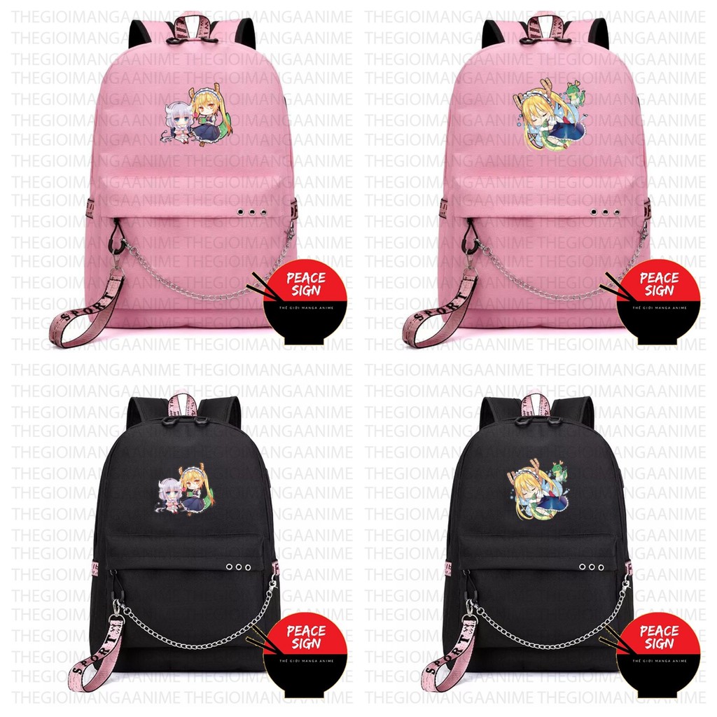 Balo thông minh in hình Kobayashi-san Chi no Maid Dragon CÔ HẦU GÁI RỒNG anime chibi