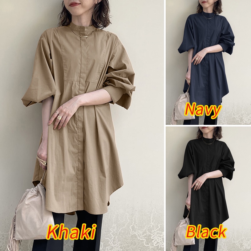 Áo kiểu ZANZEA tay phồng dài cài nút phong cách Hàn Quốc dễ phối đồ thời trang cho nữ