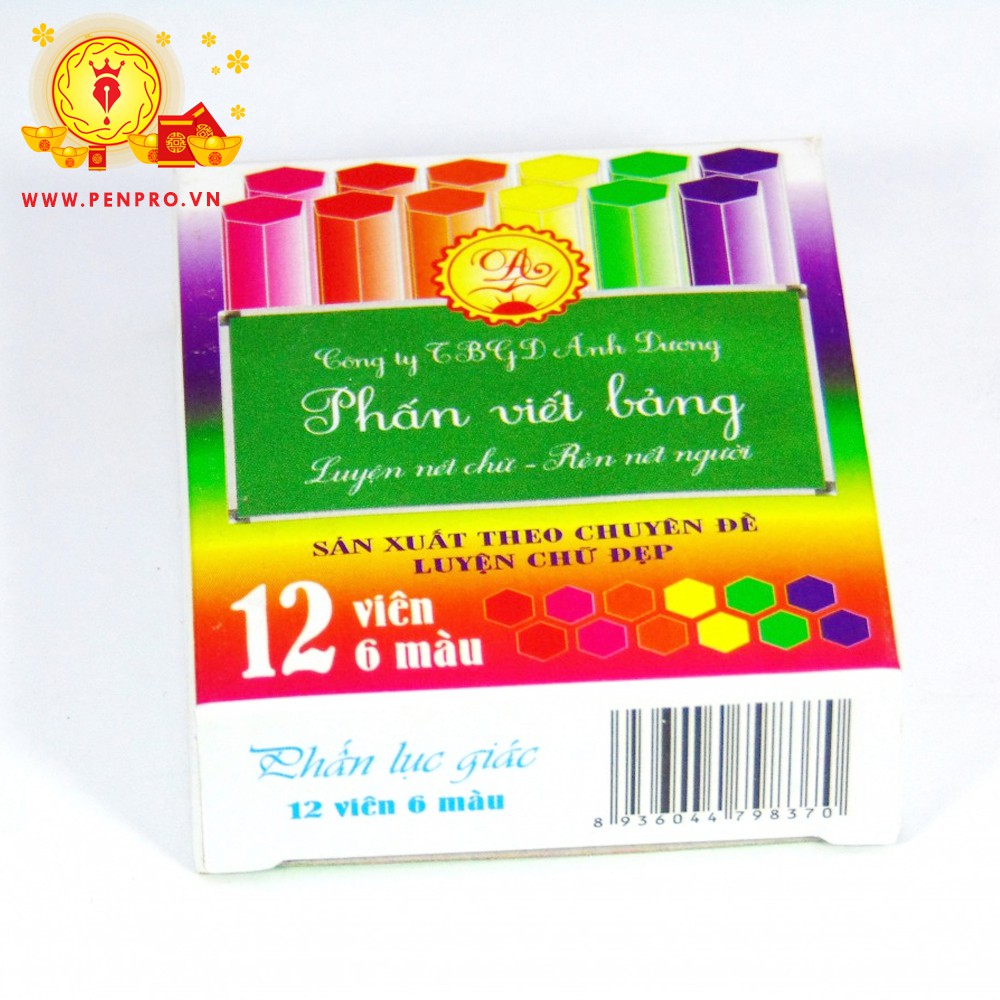 PHẤN TRẮNG VIẾT BẢNG TRÒN,PHẤN LỤC GIÁC TRẮNG,PHẤN MÀU LỤC GIÁC,PHẤN ÁNH DƯƠNG,VBIG