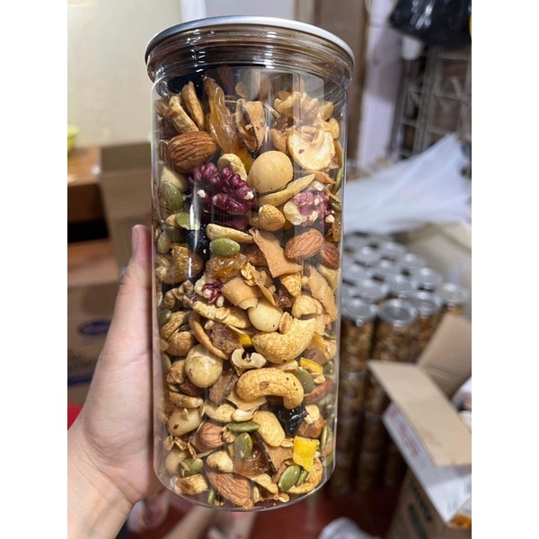 Granola Nướng Siêu Hạt chỉ 5% yến mạch ăn kiêng dinh dưỡng, ngũ cốc ăn sáng giảm cân không đường Nhà MinFood 500g