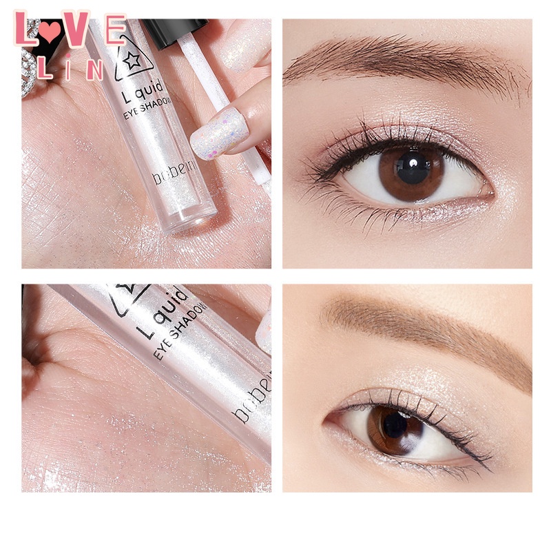 【lovelin】 Phấn Mắt Dạng Lỏng Một Giọt Nước Có Kim Tuyến Tơ Tằm Ánh Ngọc Trai Phân Cực Làm Sáng Da Đơn Sắc