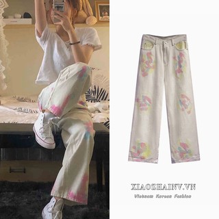  Quần Jeans Dáng Dài Lưng Cao Ống Rộng Kiểu Hàn Quốc Hợp Thời Trang