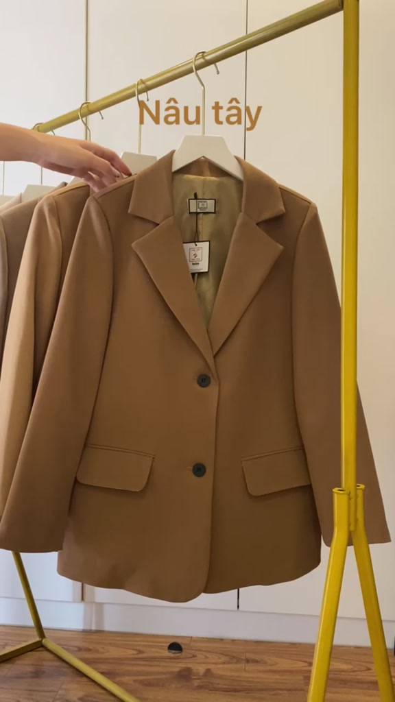 Áo blazer nữ 2 lớp dáng dài tay dài Huien Design thời trang công sở trẻ trung, áo vest nữ form Hàn Quốc màu sắc | BigBuy360 - bigbuy360.vn