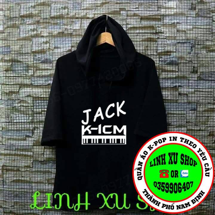 áo hoodie phản quang JACK K-ICM tay lỡ có mũ trùm đủ size S M L in theo yêu cầu