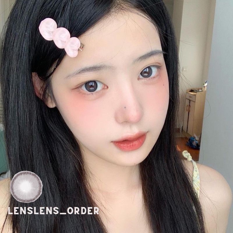 Kính Áp Tròng Lens Mắt Xám Viền Tự Nhiên Đủ Độ Cận [Vui Lòng Đặt 2 Chiếc]