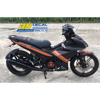 Tem trùm exciter 150 đen chỉ cam