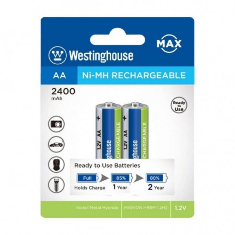 Pin sạc AA Westinghouse_ 1 vĩ 2 viên chính hãng