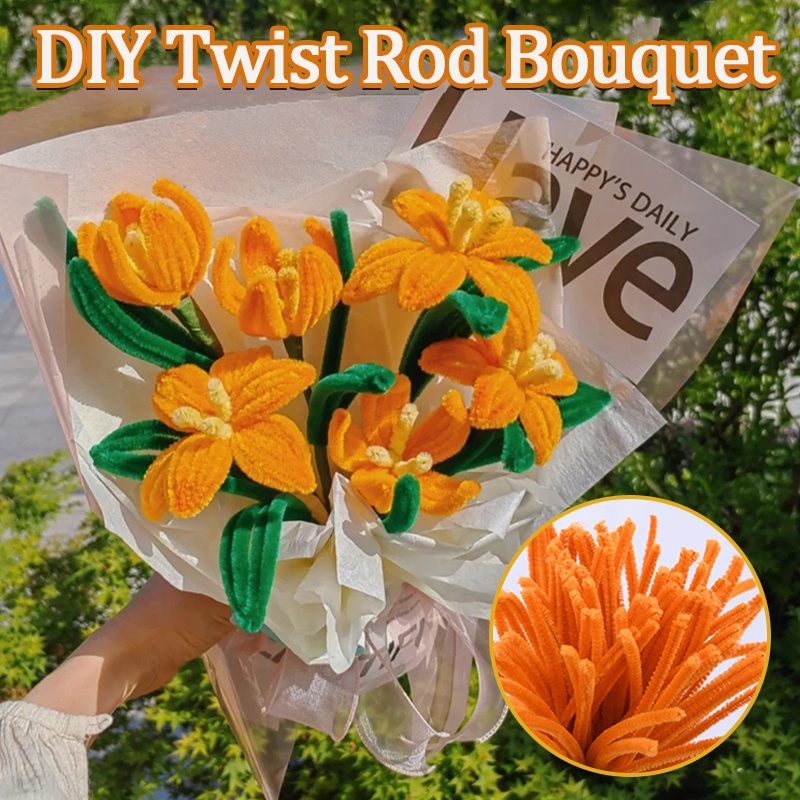 Set 50/100 Bông Hoa Giả Màu Sắc Xinh Xắn Dùng Để Trang Trí