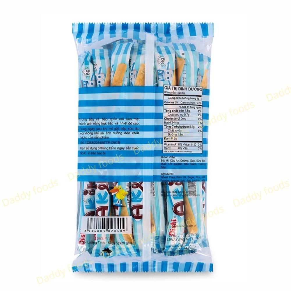 Bánh que Oishi Akiko gói 160g đủ vị sữa, cafe, socola cam, phomai, sữa dừa