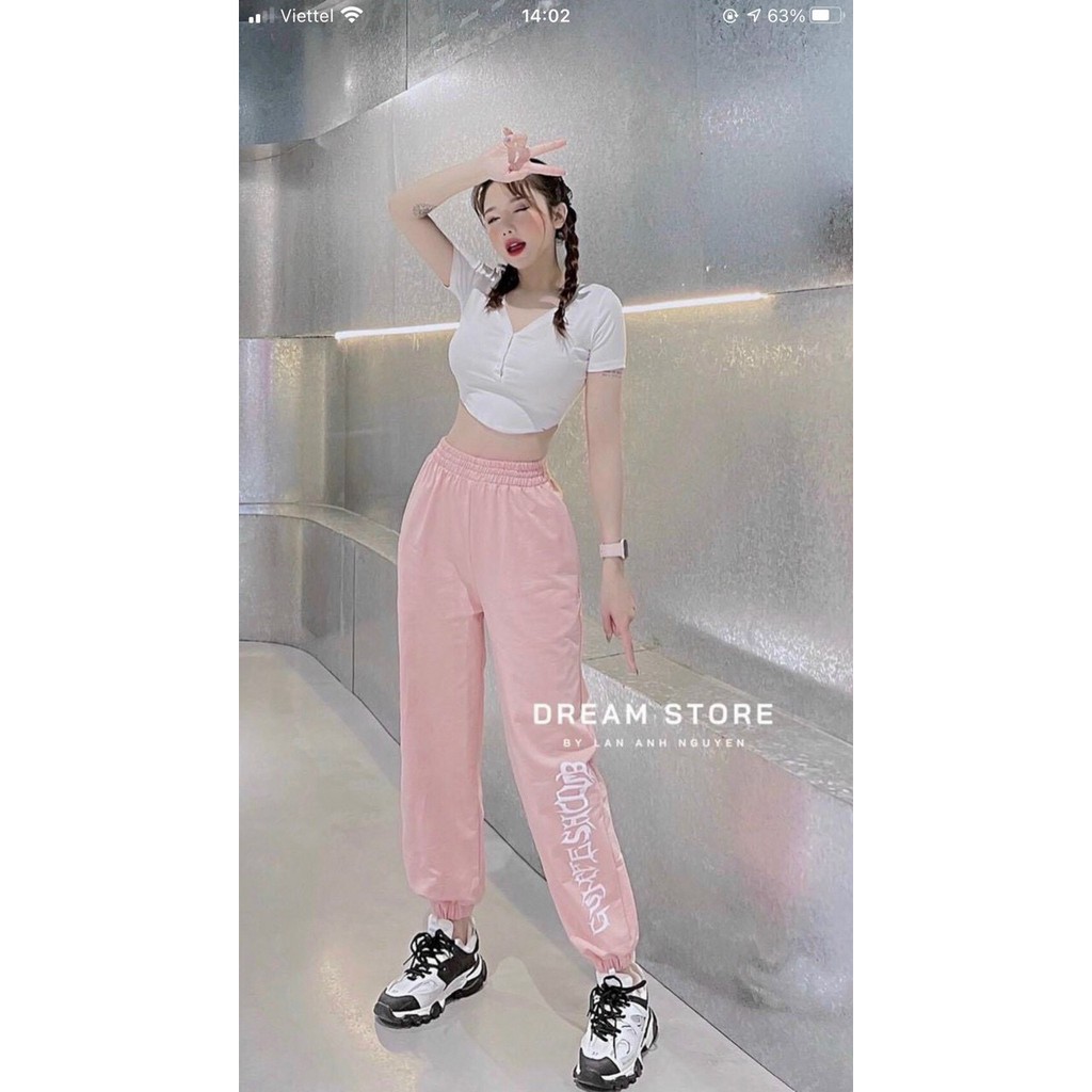 Áo borip croptop cổ tim phối nút bấm thời trang TTSA1151