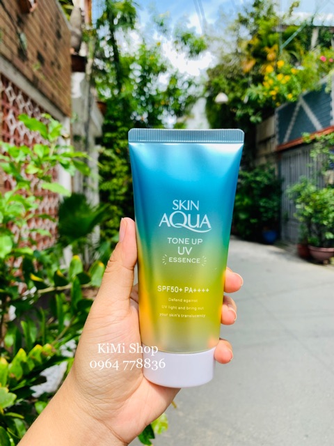 Kem chống nắng Skin aqua xanh cho da mụn nhạy cảm 80g