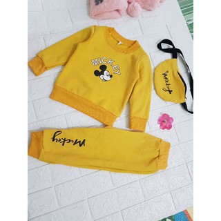 Bộ nỉ nicky kèm  túi (xả kho) chất nỉ trần bông loại 1