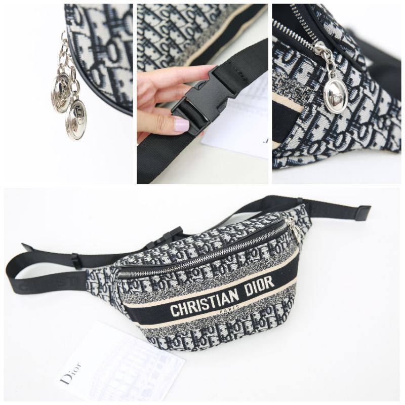 Túi chéo nam&amp; nữ D.I Beltbag sz24cm khóa bạc fullbox hoa nguyên seal