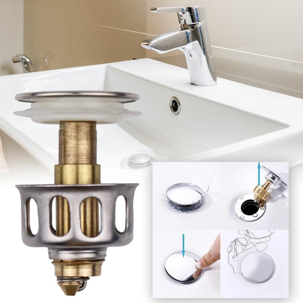 Nắp Lọc Cống Thoát Nước Bồn Rửa Bằng Thép Không Gỉ Thông Dụng Cho Nhà Bếp Nhà Tắm