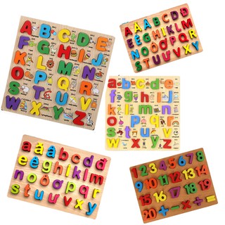 Bảng Chữ Cái In Hoa In Thường Số Và Phép Tính Bằng Gỗ Có Hình Ảnh Cho Bé