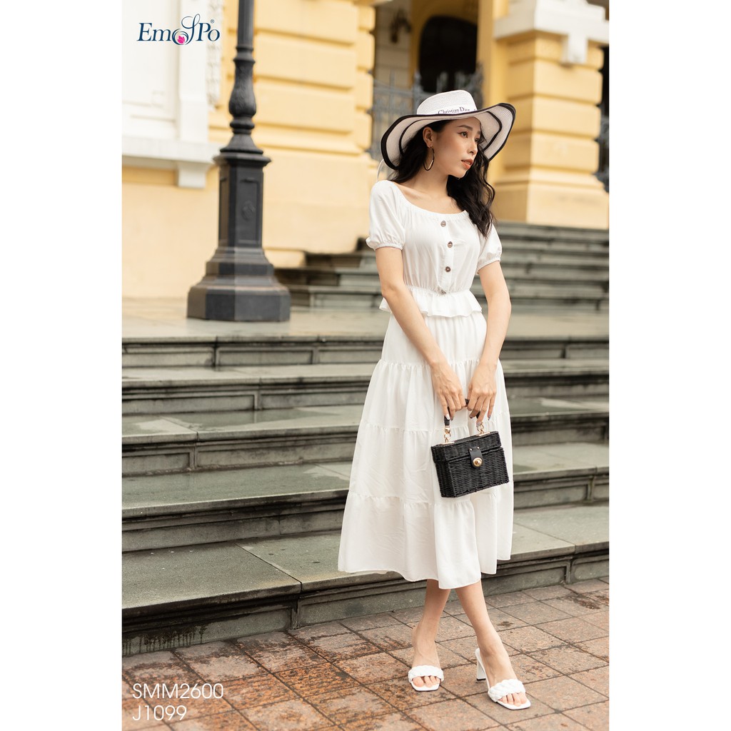 Áo Sơ mi trễ vai, chun vai, tay và gấu áo Emspo SMM2600