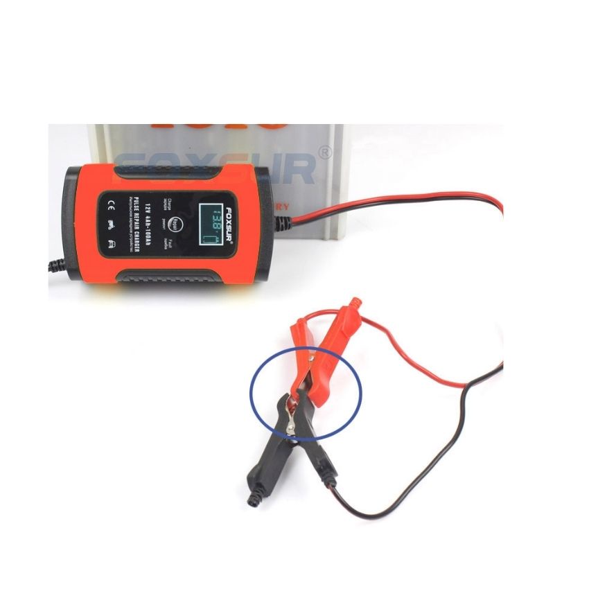 FOXSUR5A - Máy Sạc Ắc Quy  12V 5A Kèm Phục Hồi Bình,  Bộ Sạc Bình Acquy Tự Ngắt Khi Đầy, Khử Sunfat