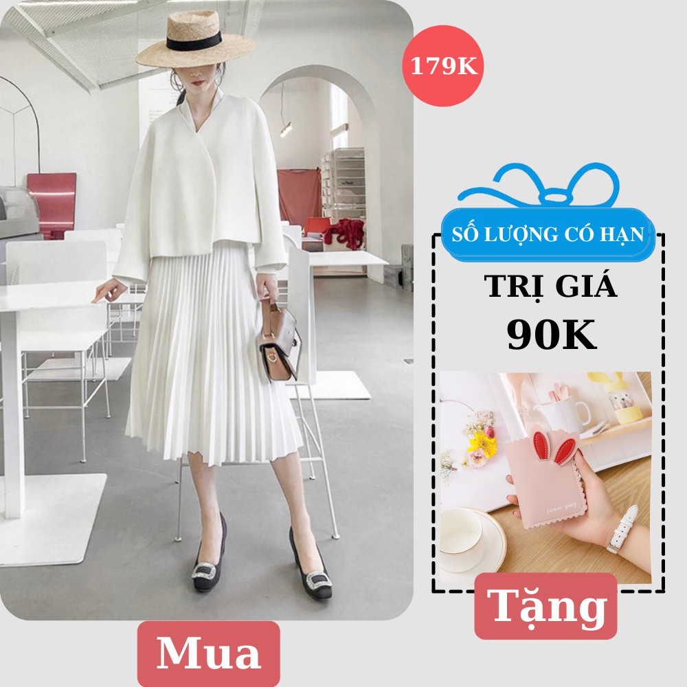 Chân Váy Trắng Xếp Ly Dài Loại 3 Hàng Vn Xuất Xưởng Freeship,Váy Xếp Li Dáng Dài Nhiều Màu Hàng Giá Rẻ Siêu Xinh | BigBuy360 - bigbuy360.vn