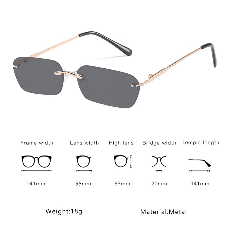 Kính Mát Thời Trang Kiểu Mới Nhất 2002 Không Viền Cắt Không Viền Cho Nam Và Nữ Sự Bảo Vệ