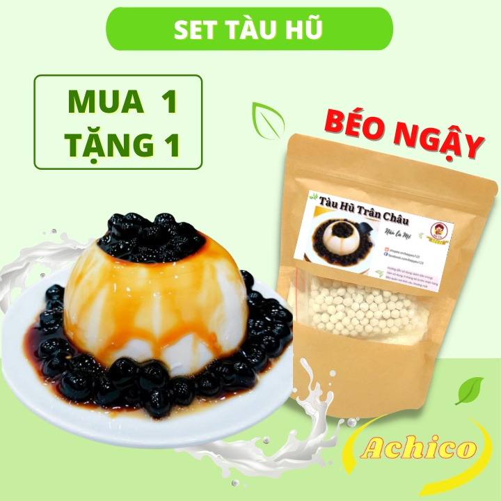 Set tàu hũ trân châu đường đen, nguyên liệu nấu tàu hủ (SET 13 - 15 CHÉN )