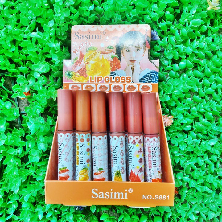 Son Kem Lì SASIMI S881 Dưỡng Ẩm, Bám Màu Không Trôi Lip Gloss Matte – HUKB371