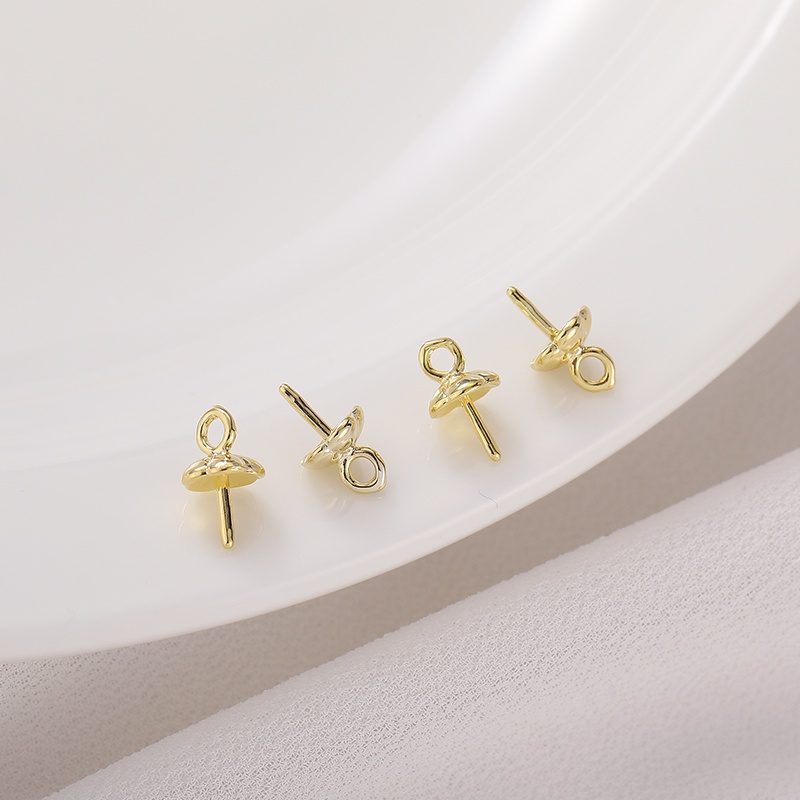 Mặt Dây Chuyền Bằng Đồng Mạ Vàng 14K Hình Hoa Đính Ngọc Trai diy