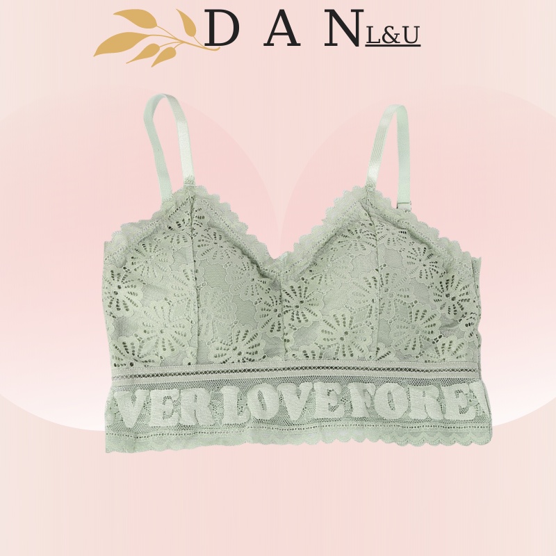 Áo Ngực Ren Lót Su Mỏng Đan 2 Dây Gợi Cảm Cho Nữ DAN L&amp;U 9941
