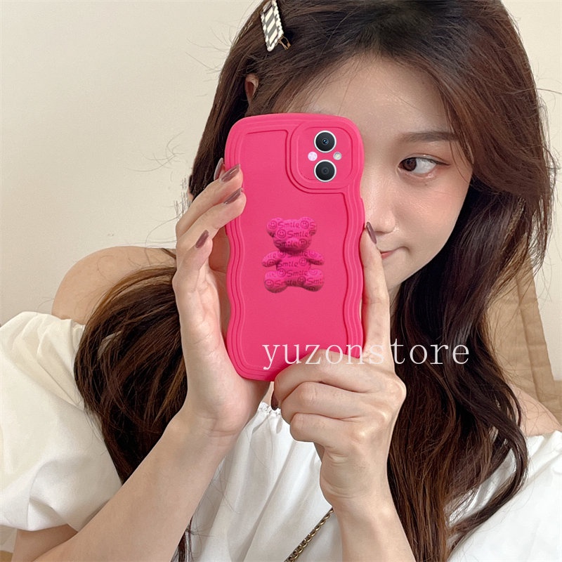 Ốp Điện Thoại Silicon Mềm Chống Thấm Nước Màu Macaron Họa Tiết Gấu 2022 Cho OPPO Reno8 Z 8 Pro Reno7 Z Pro A77 5G