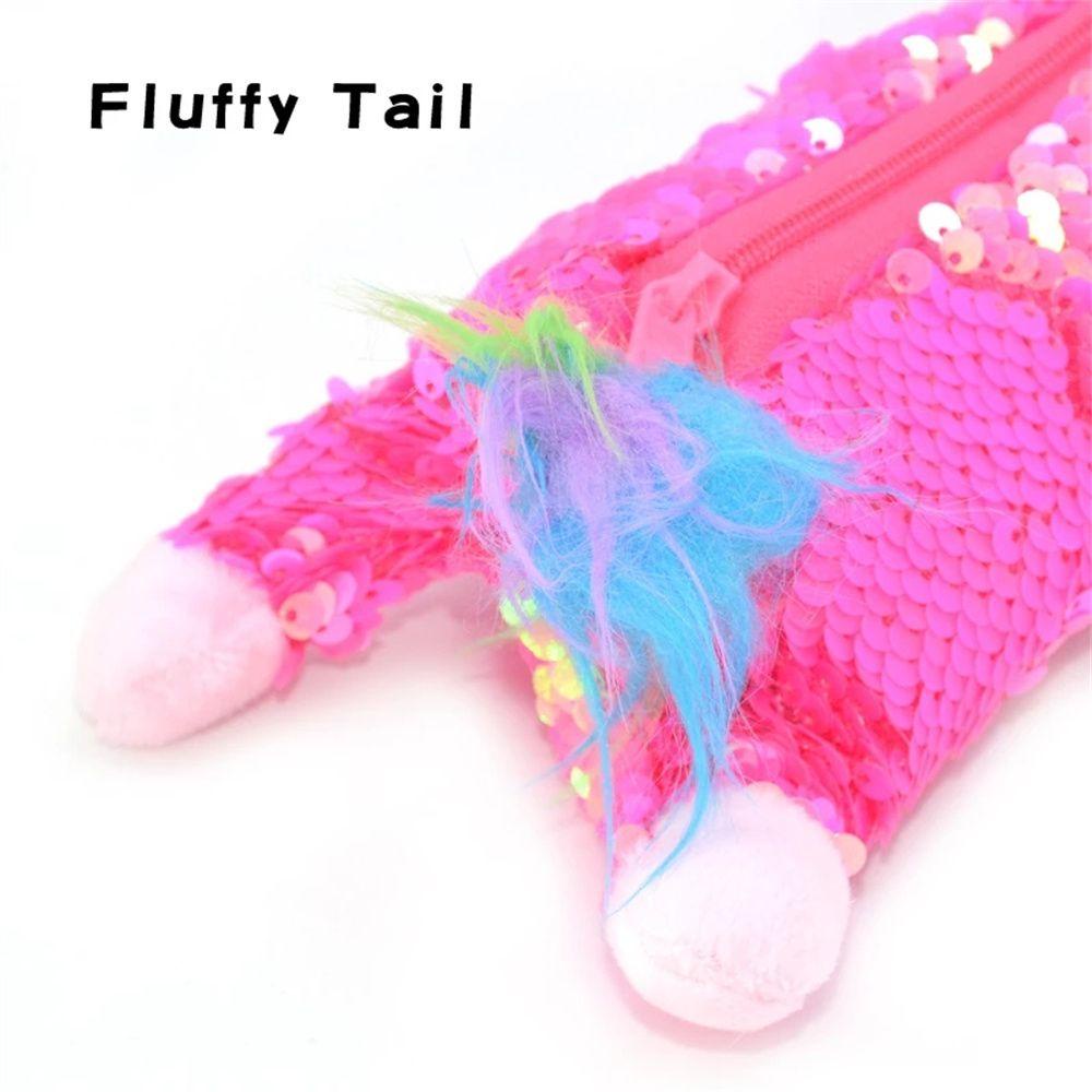 Kenton unicorn pencil case đồ dùng học tập văn phòng phẩm có thể đảo ngược cho bé gái túi đựng bút chì dung tích lớn túi đựng bút chì sequin