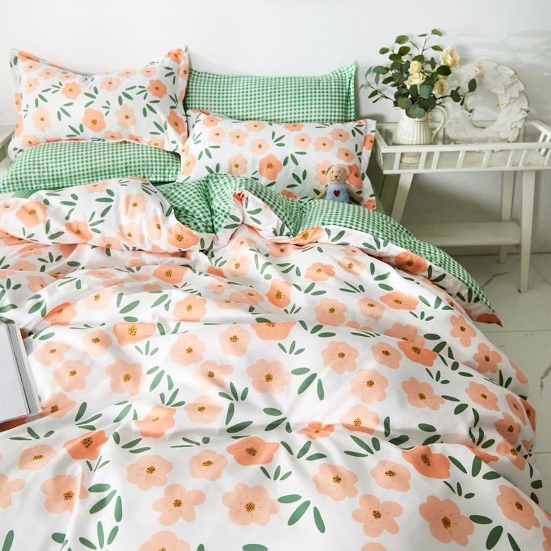 Thanh Lý Bộ Chăn Ga Cotton Poly Nhập Khẩu. Drap Phong Cách Hàn Quốc. Không Phai, Không Xù