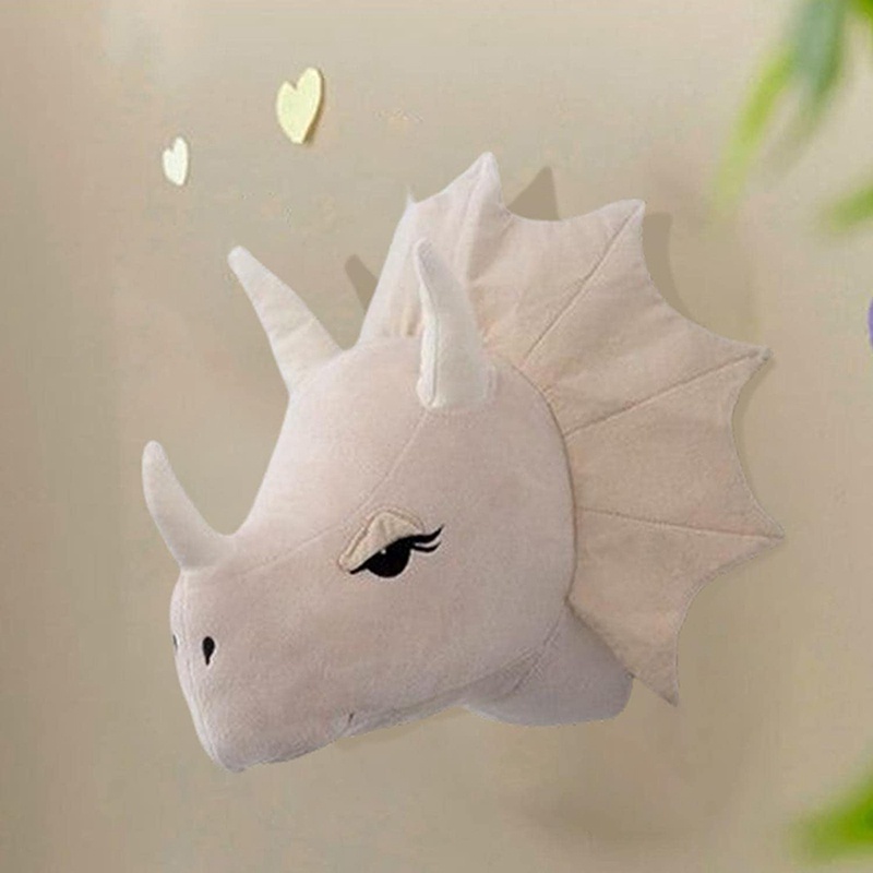 Set 2 Phụ Kiện Trang Trí Phòng Khách Hình Đầu Khủng Long 3D Dễ Thương