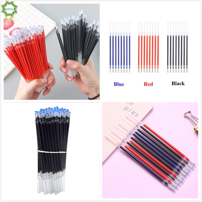 Cod Qipin 25pcs Cheapest Gel Pen Refill 3 Color Ink Replacement 0.5️mm Pen Refill Stationery Office Supply