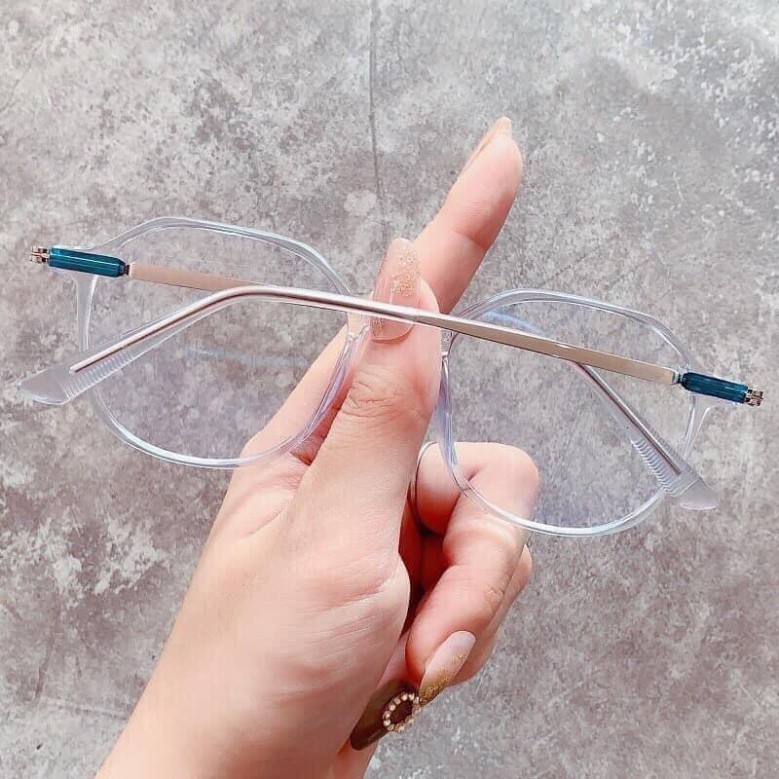 Kính giả cận nam nữ hottrend gọng tròn chống ánh sáng xanh phong cách Ulzzang mắt kính không độ đẹp
