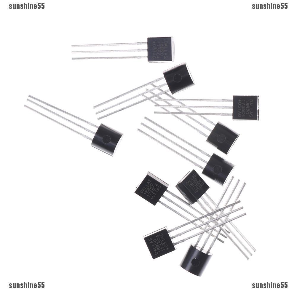 Bộ 10 Cảm Biến Nhiệt Độ Ds18B20 Dallas 18b20 To-92 1 Dây