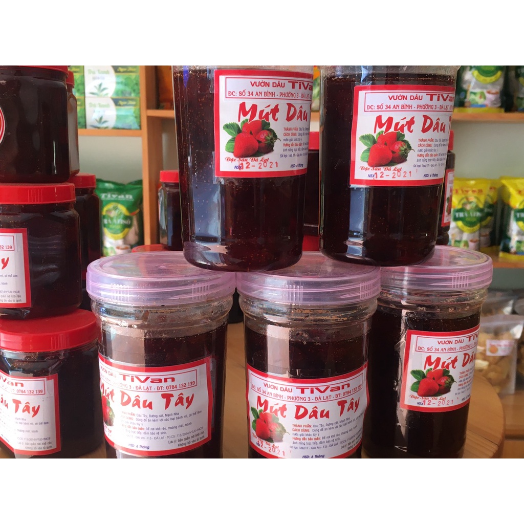MỨT DÂU TÂY - HŨ 0.8 KG - ĐẶC SẢN ĐÀ LẠT LOẠI I