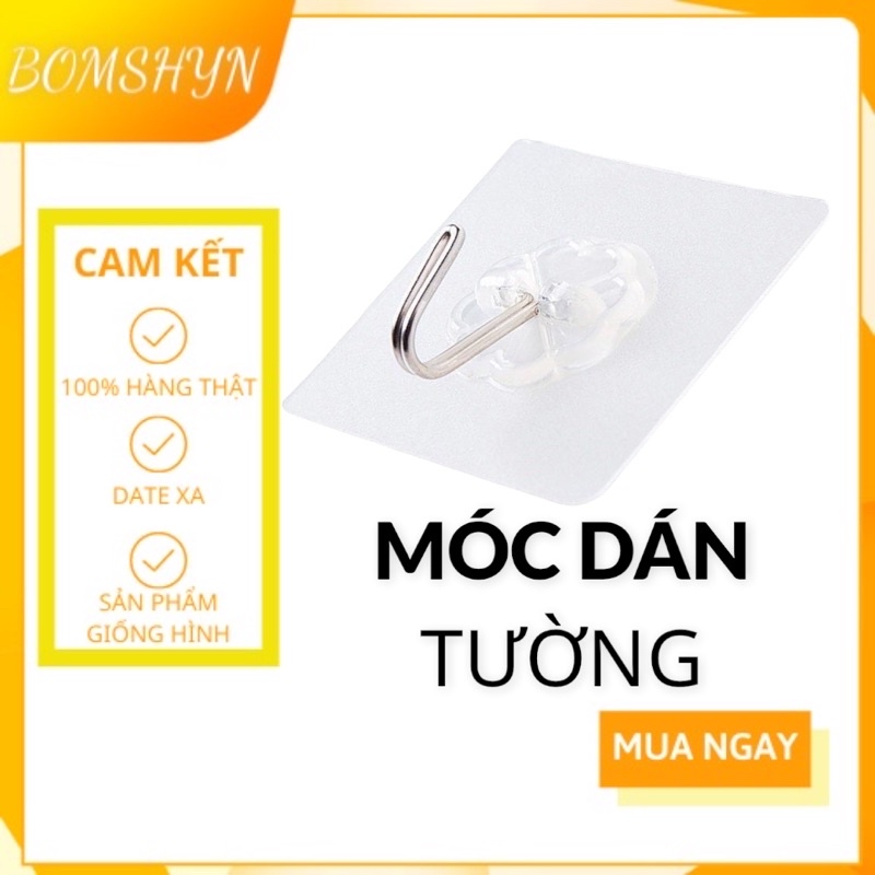 20 Miếng dán dính tường có móc treo đồ siêu dính siêu bền siêu rẻ kích thước 6x6cm