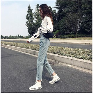 (LOẠI 1) (Ảnh thật) Quần jean cắt lai