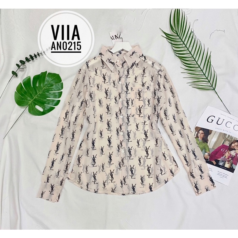 Sơ mi voan tơ Y SL chanh sả AN0215 VIIA DESIGN