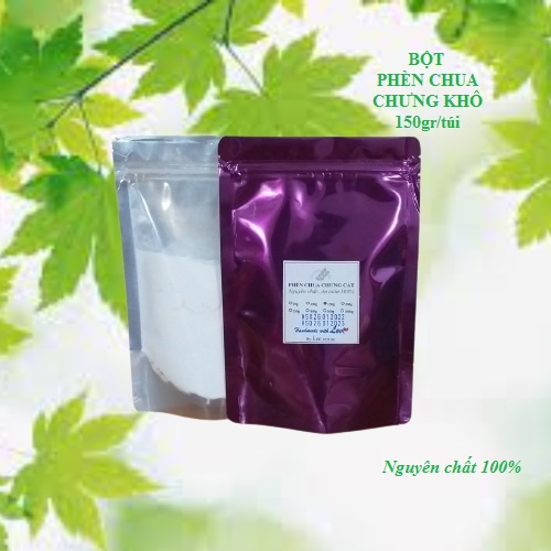 Bột phèn chua chưng cất nguyên chất (Phèn phi) gói 150gr