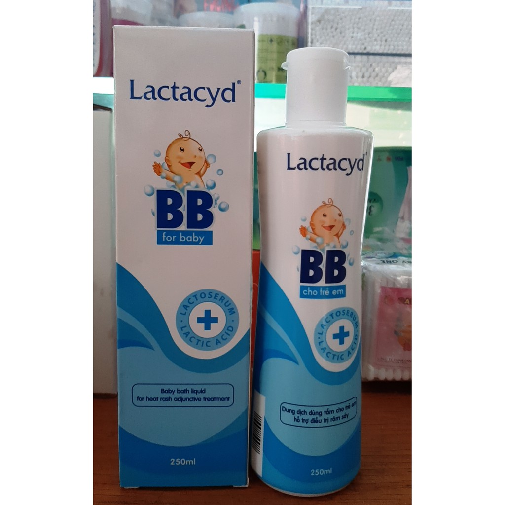lactacyd bb sữa tắm rôm sảy cho bé