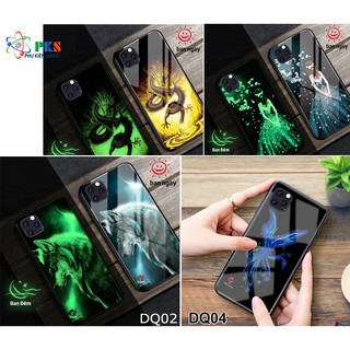 Ốp lưng iphone 11/ 11Pro/ 11Pro max dạ quang mặt kính sáng bóng