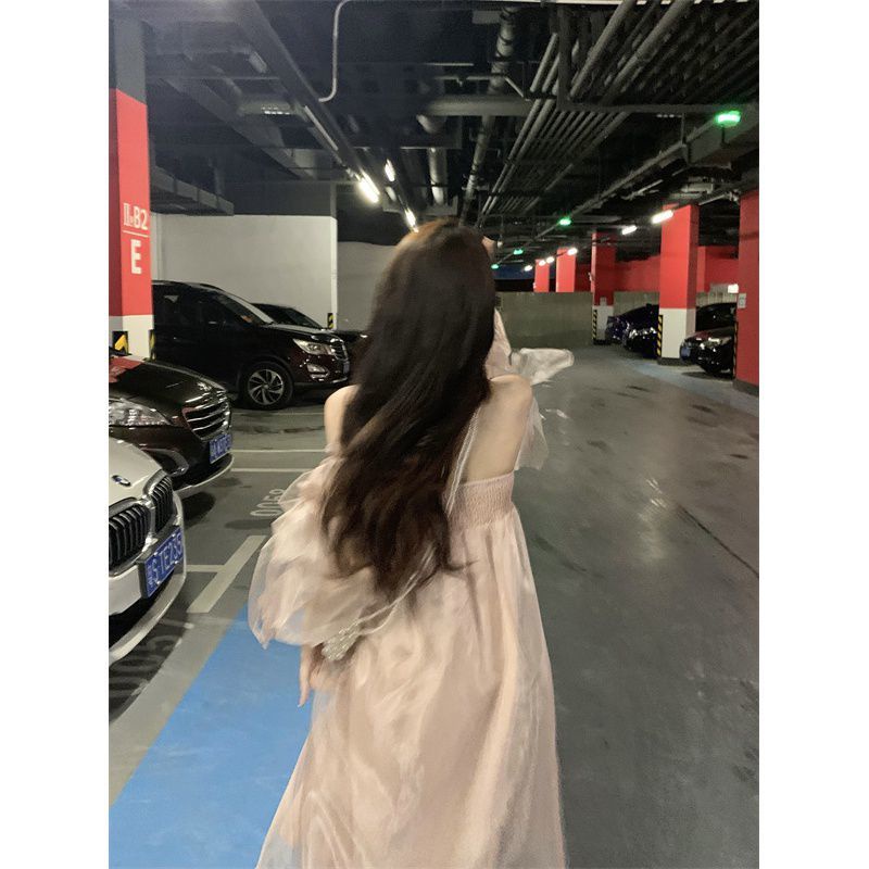 Jiashucheng Đầm Công Chúa Dáng Vừa Màu Hồng Thời Trang Mùa Hè Xinh Xắn Cho Nữ