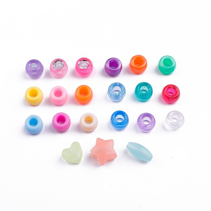 Set 100 hạt đường acrylic dùng làm trang sức phụ kiện vòng tay thủ công