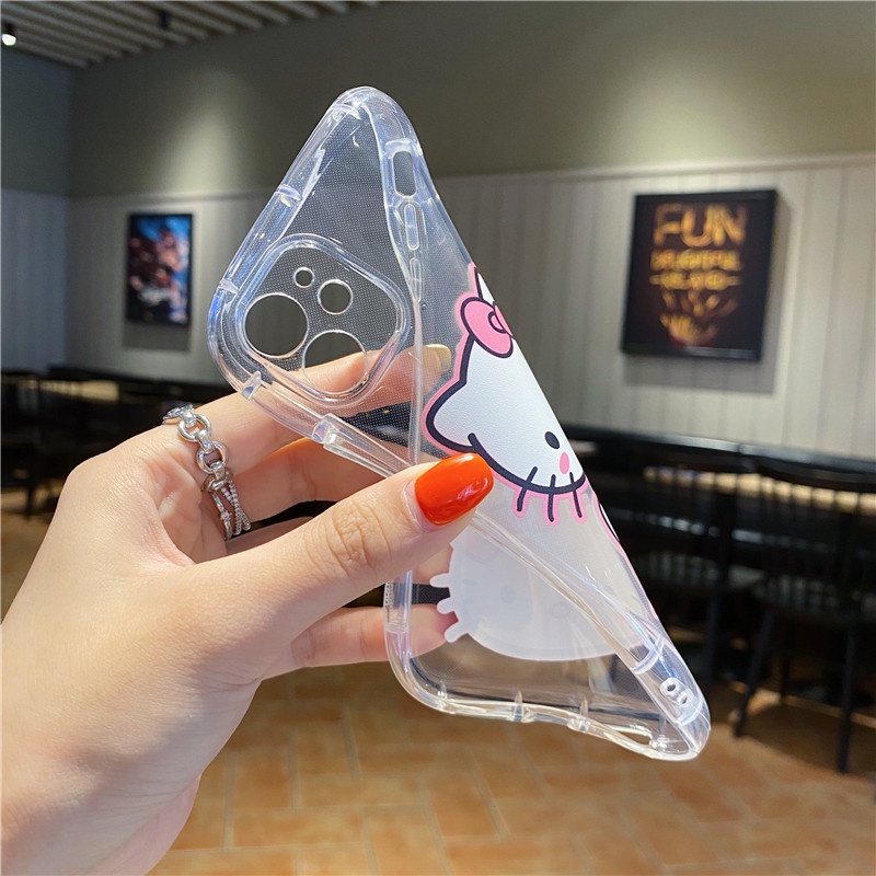 Ốp Điện Thoại Dẻo Họa Tiết Hoạt Hình Hello Kitty Cho iPhone 6 6s 7 8 Plus X XR XS Max 11 12 13 Pro Max SE 2020