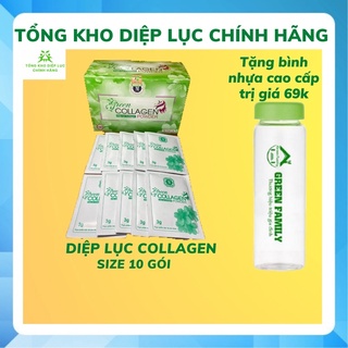 DIỆP LỤC COLLAGEN 10 gói Chính Hãng Giúp Da Căng Bóng, Trắng Mịn, Giảm Mụn Nám Tàn Nhang, Phù Hợp Nhiều Đối Tượng