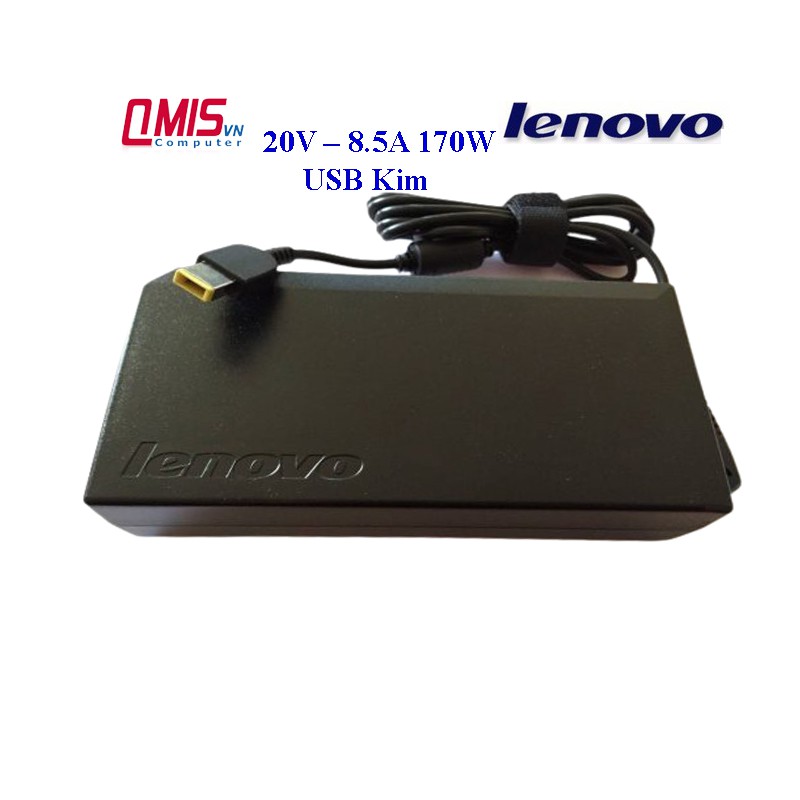 Sạc laptop LENOVO 20V-8.5A 170W (USB Kim) – Lenovo ThinkPad T440, T440P, T450, T540, T540P, T550, W540, W550, X250...