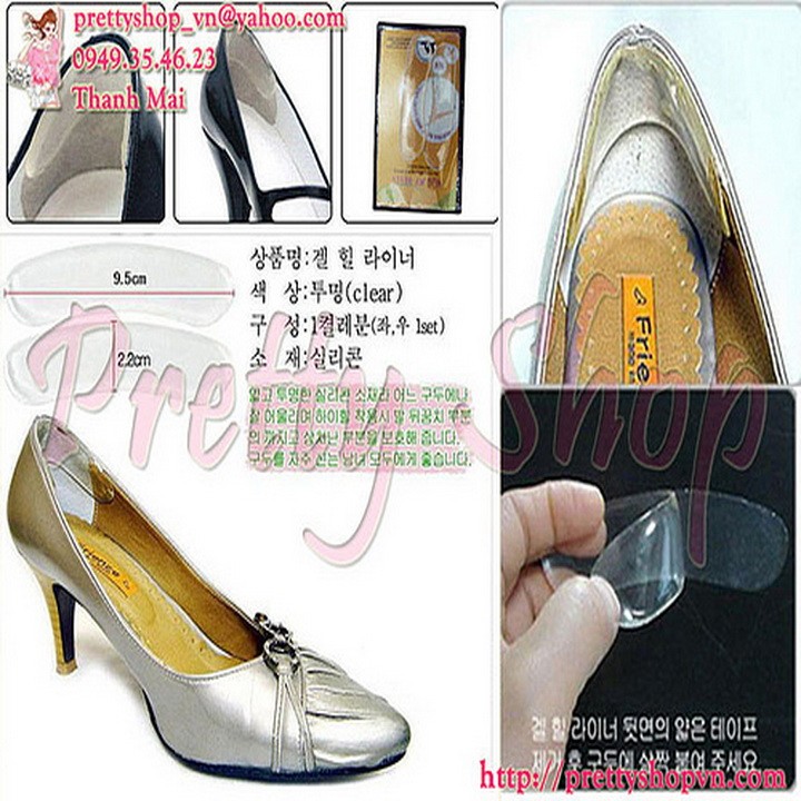 Combo 6 miếng lót giày silicon CH011x3 bảo vệ gót chân